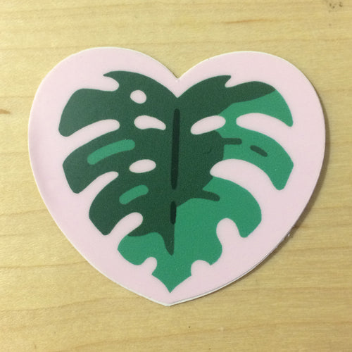 Monstera Heart Sticker